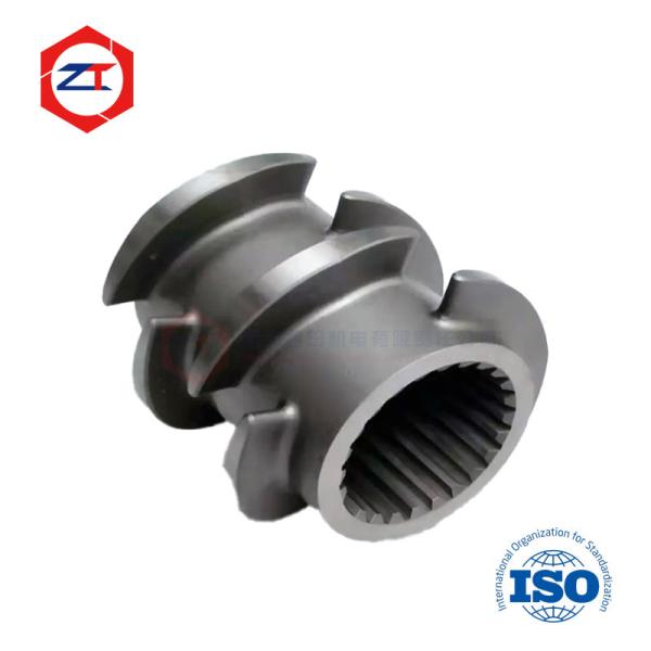 High Performance Stainless Steel Co-Rotating Extruder Segments - 52mm Diameter Silver Finish for Food Processing