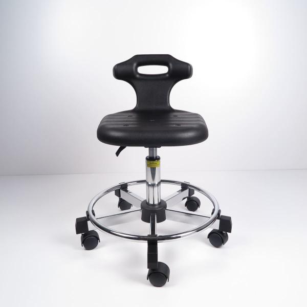 Staticfree PU Foam ESD Cleanroom Chairs Small Backrest 5 Star With Footring