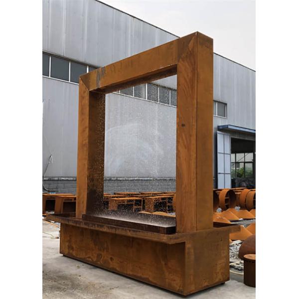 Rusty 6ft Tall Corten Steel Waterfall ISO9001 Diy Outdoor Rain Curtain