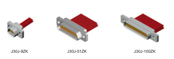 Female J30J Connector 9~144 Pin Mini D Sub Connector with Metal Body and High Temperature Resistance