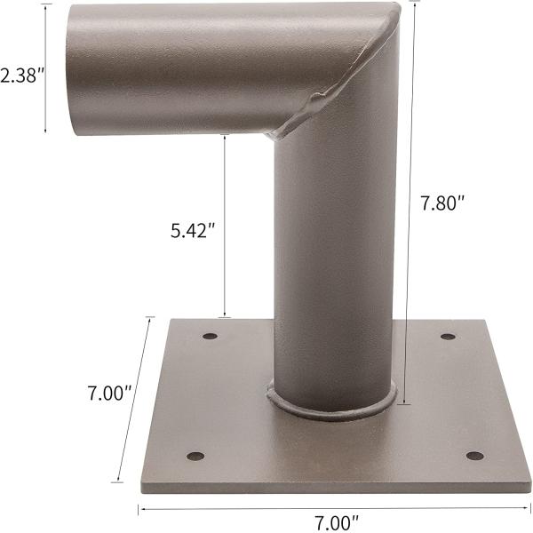 2 mm 2,5 mm épaisseur monture murale légère support accessoires 90 degrés adaptateur de base Tenon pour support murale