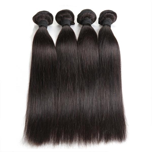 Double Machine Weft Virgin Human Hair Bundles Long Straight Hair Extensions For Thin Hair