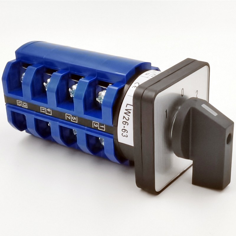 Model LW26 63A Motorized 4-Pole 3-Position 1-0-2 Rotary Cam Switch for Various Motorized Applications