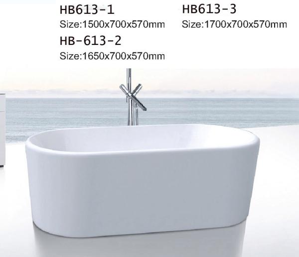 Bathtubs, freestanding Bathtub without faucet , hand shower HB613