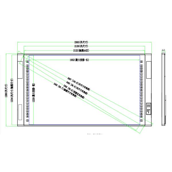 1920*1080 60Hz все в одной взаимодействующей системе Whiteboard двойной