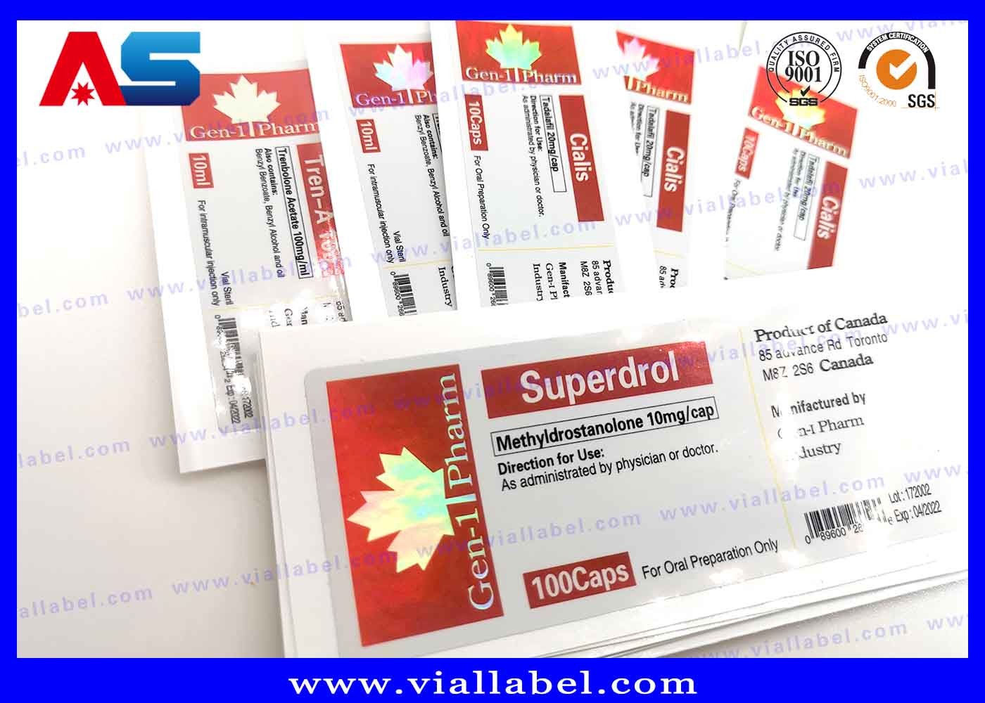 Голографический стикер бутылки печатая фильм 2ml/10ml/15ml/30ml лазера