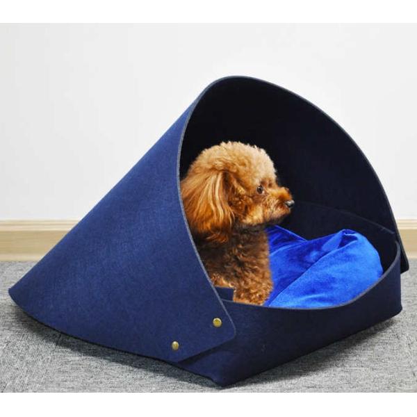 Eco Friendly Washable Navy Outdoor EN 71 Wool Cat Cave