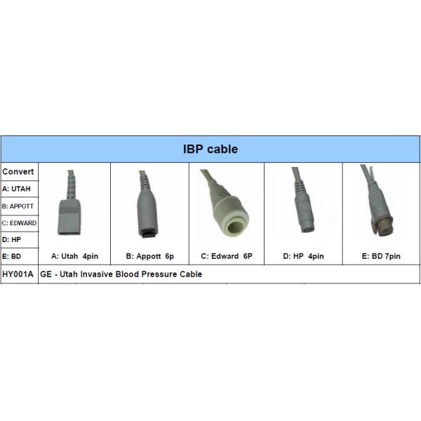 Mindray T8 12 PIN To Edward 6 PIN Invasive Blood Pressure Cable Transducer 2.5M Cable