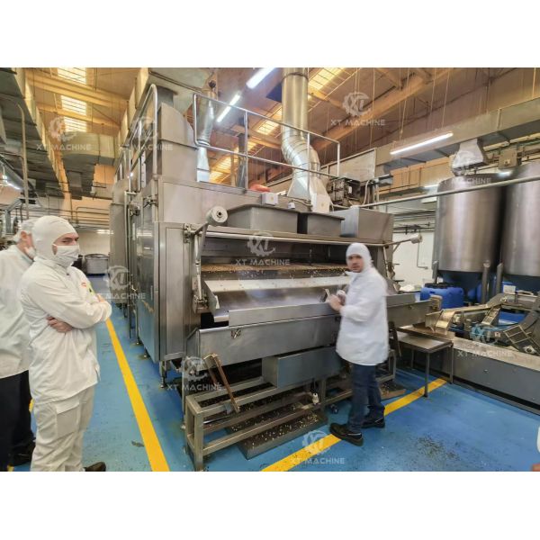 Fully Automatic Nuts Roasting Machine Peanut Pistachio Roaster with PLC Intelligent Control for Adjustable Roasting Sections