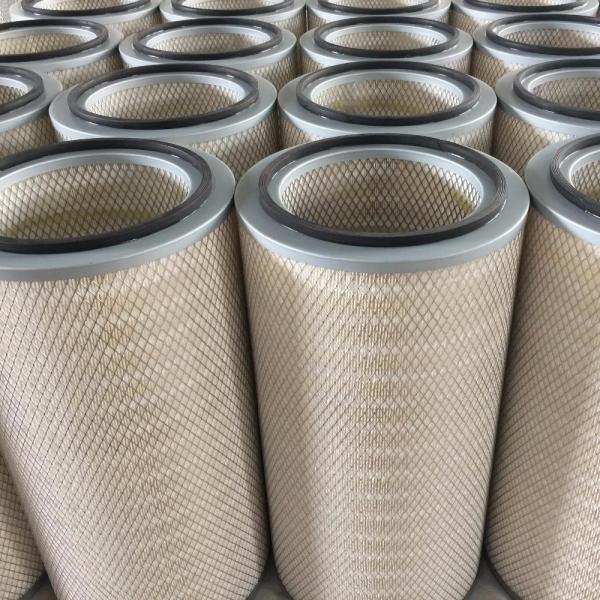 White Industrial Air Filter Cartridges / Dust Collector Cartridge Filter