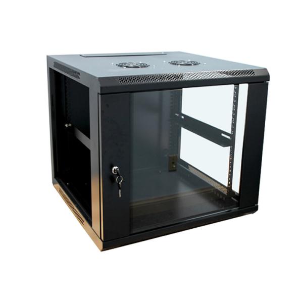 19 Inch telecommunications wall mounted single section 4u,6u 9u Network Cabinet with lock