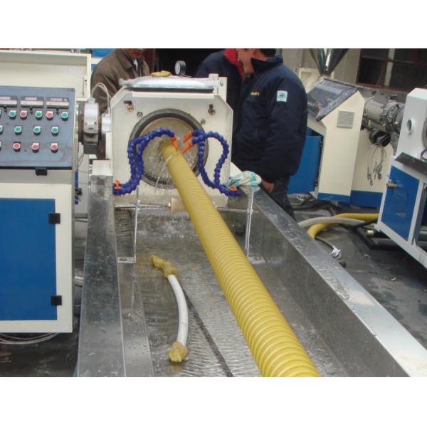 90kg/H 63mm 55kw PE Carbon Spiral Pipe Extrusion Line