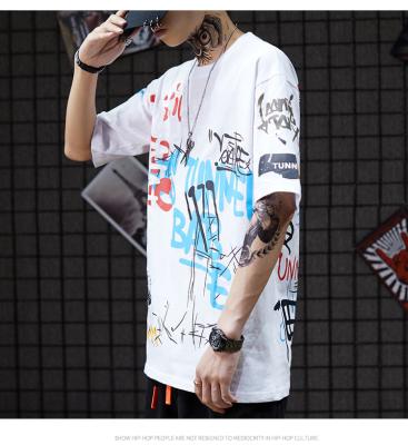 Dark  Graphic Tees Short Sleeve Students Cotton T Shirts custom samll quantity clothing