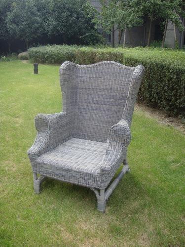 European Style Hand-Woven Outdoor Rattan Sofa Chair For Balcony
