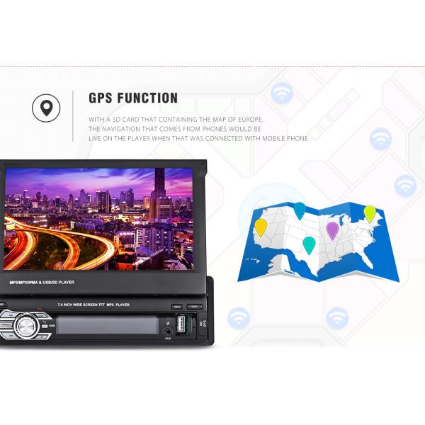 7 мультимедийная система автомобиля УСБ Блуэтоотх Дин ФМ до полудня автомобильного радиоприемника 1 андроида дюйма Ретрактабле с Гпс