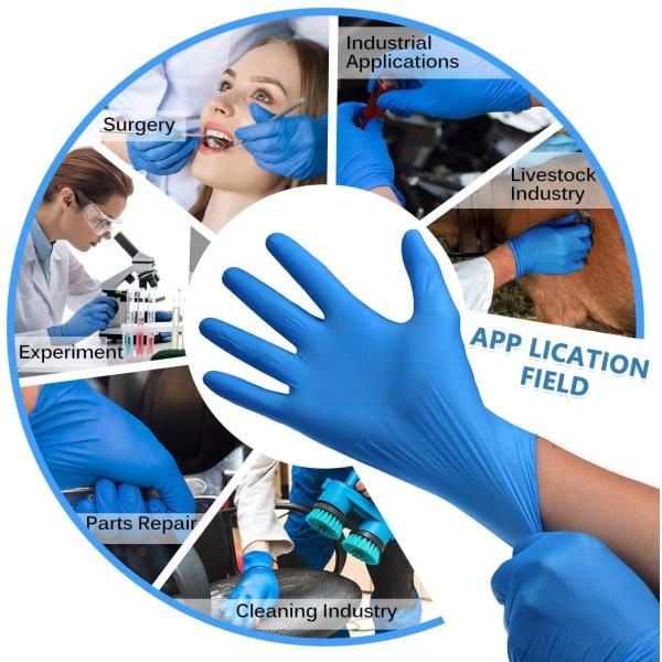3.5Mil Powder Free Protective Nitrile Examination Gloves Non Allergenic