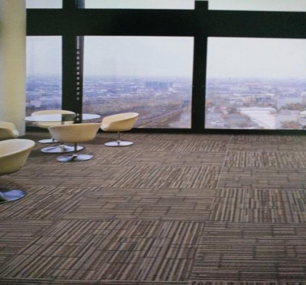 Grey Hotel Carpet Flooring / Large Commercial Rugs Machine Woven Technics