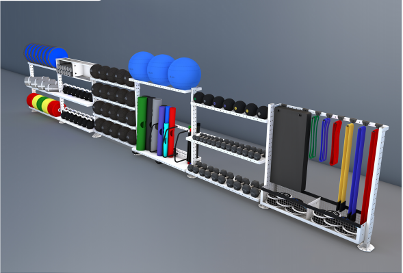 1*14ft Gym Equipment Squat Rack Cross Fitness Power Rack Weight Lifting Half Rack Free Weights