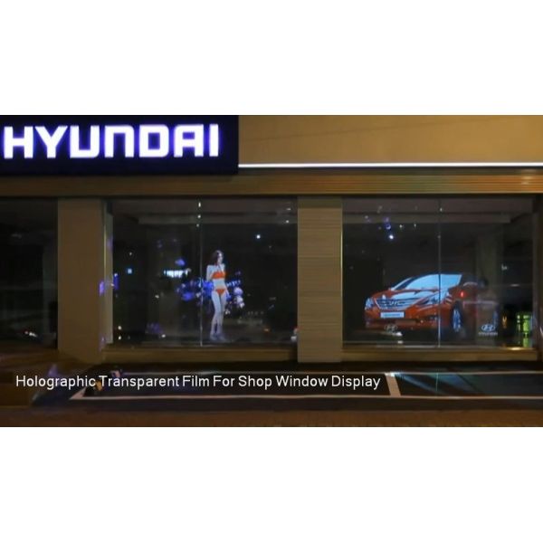 Self Adhesive Holographic Projection Film with 100um Thickness and 165° View Angle for 5 Years Durability