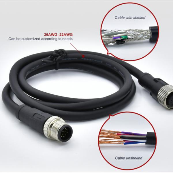 Электрический Пин М8 3 код водонепроницаемый разъем мужской женский прямоугольный локоть Пвк Пур силовой кабель