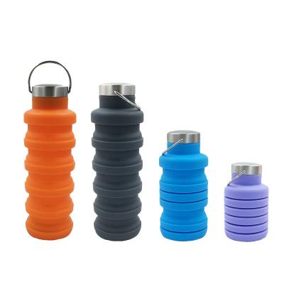 Bouteille d'eau pliable réutilisable Bouteilles d'eau pliables en silicone sans BPA Pour les voyages Gymnase Camping Randonnée