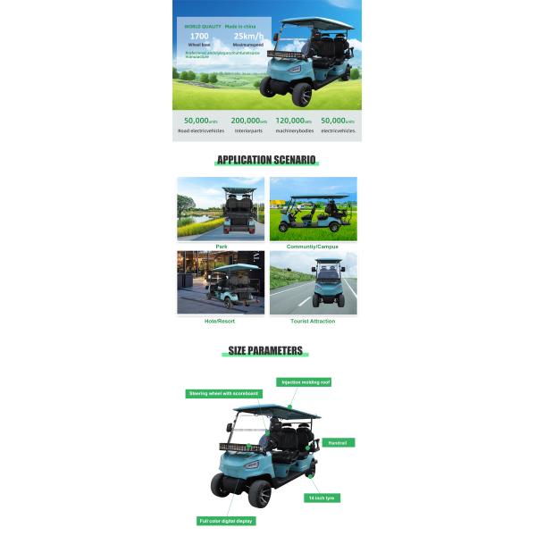KDS AC Asynchronous Motor 48V5KW Electric Classic Golf Cart for Hotel Transport Needs