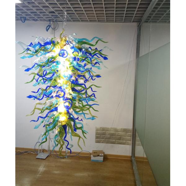 Custom blown glass Drop chandeliers Art Chandelier Contemporary Handmade Blown Glass Big Chandeliers （WH-GB-08)