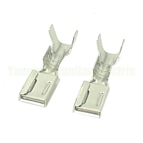 QLW-F-300 6.3mm réceptacle féminin alliage de cuivre étain plaqué estampage terminal en laiton