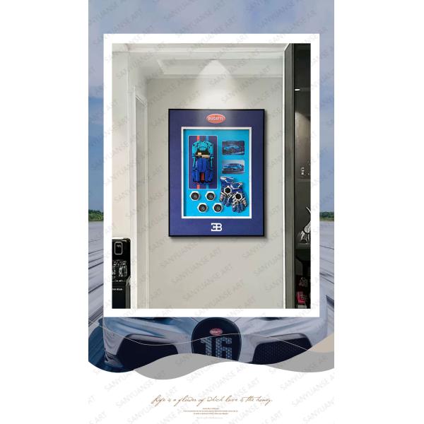 Stylish Home Hanging Display with Electric Still Life Pattern Building Blocks Display