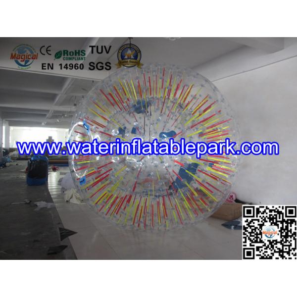 1.0mm Clear Body Inflatable Zorb Ball For Kids , Water Human Hamster Ball