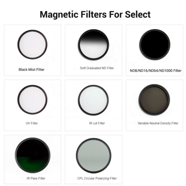 3 Stops Magnetic Lens Filter With 28 Layer UV CPL ND VND Black Mist Filters With 28 Layers Nano Coating