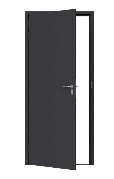 Galvanized Steel Fire Rated Steel Doors Glass 3 Hours With PU Foaming Inside