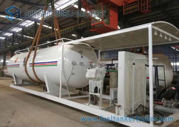 20M3 Liquid Petro LPG Tank Trailer , Small LPG Skid LPG Gate For Industrial