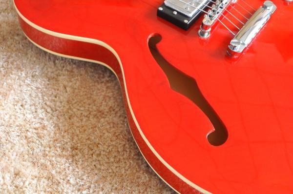Factory supply Red G es335 electric jazz guitar semi-hollow arched top ES 335 jazz guitar