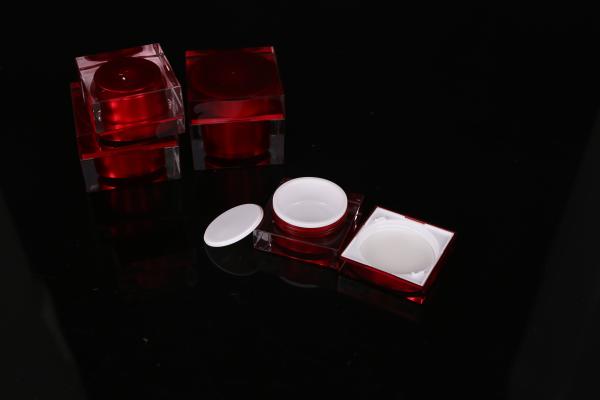 hand lip crystal pump empty square white Screen Printing Airless 30ml Cosmetic Cream Jars