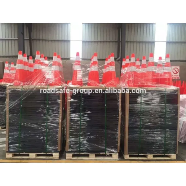 High Strength Roadway Safety PVC Traffic Cone with Customizable Colors and Black Base