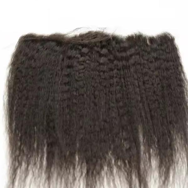 Kinky straight Transparent Hd Lace Frontal 13X4  Lace Front Human Hair Pre-plucked Natural Hairline, Hd Lace Frontal Closure