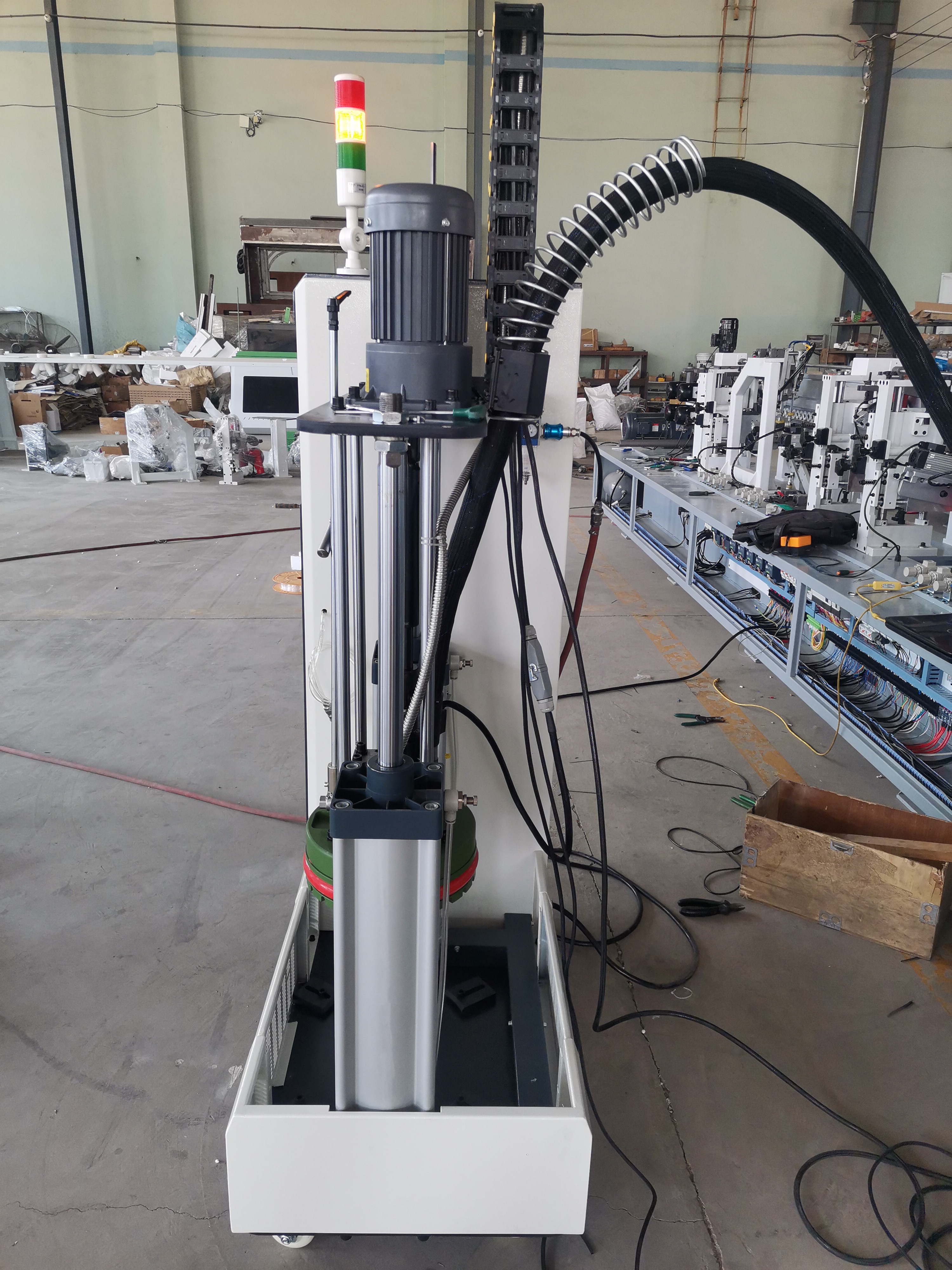 PUR Wood Edge Banding Machine with double glue tanks and double buffing