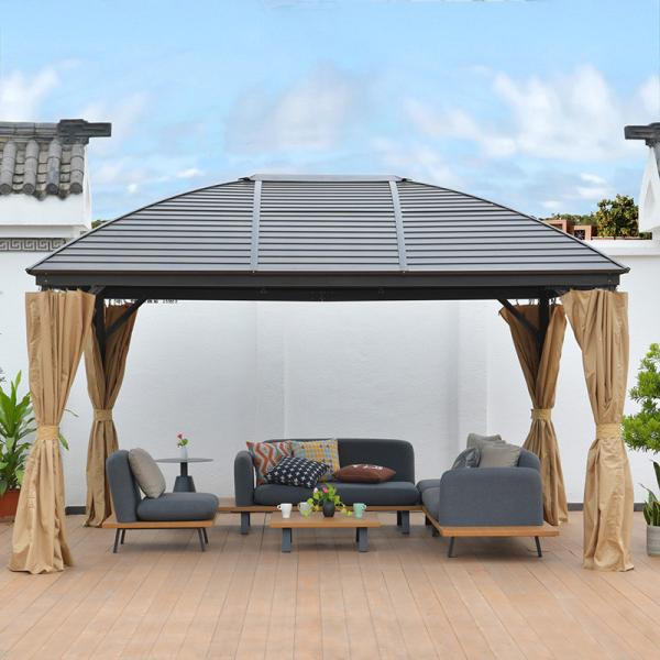 jardim do miradouro da parte superior do metal 10x10 ocasional com rede de mosquito