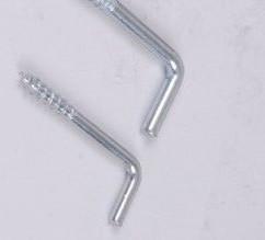 Customized Size / Color Right Angle Screw Hooks Wear Resistance Lightweight