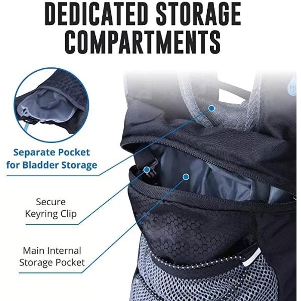 ISO 2L Waterproof Hiking Backpack 0.1kg Lightweight Hydration Vest Traveling Men