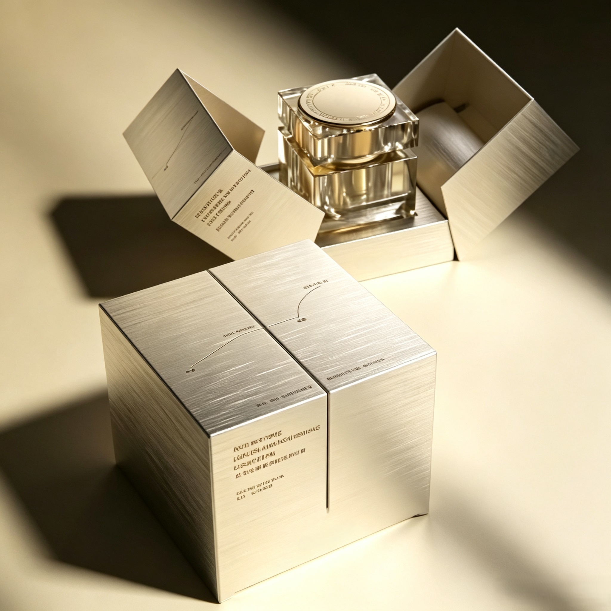Rigid Gift Boxes With Folding Lid Structure For Luxury Perfume Packaging