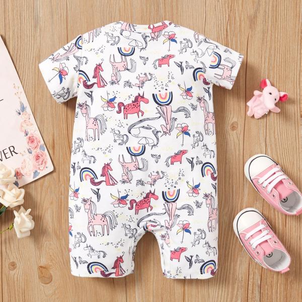 Good Quality Custom And Stock 100% Cotton Baby Onesie Jumpsuit Low Price Baby Romper for Summer