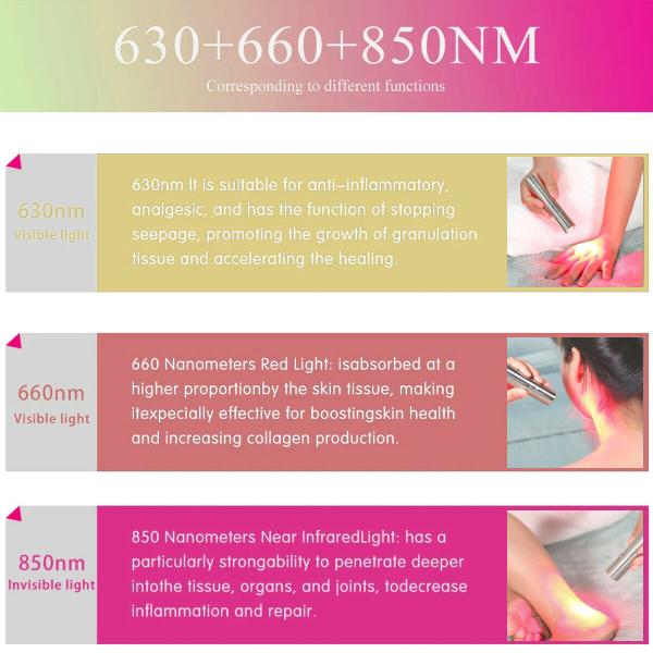 Multi lanterna elétrica leve vermelha da terapia da função 9w perto do infravermelho para o alívio das dores
