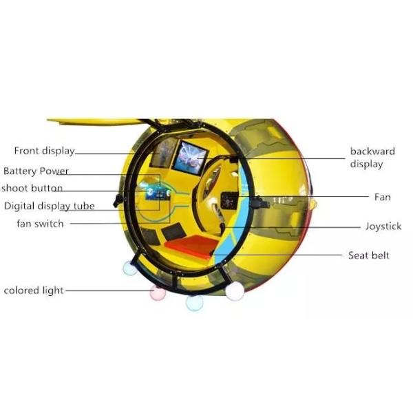 Space Capsule Kids Electric Car Battery Operated 360 Degree Rotation