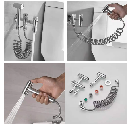 Высочайшее качество Самый продаваемый легкий серый 304 ручной туалетный спрей