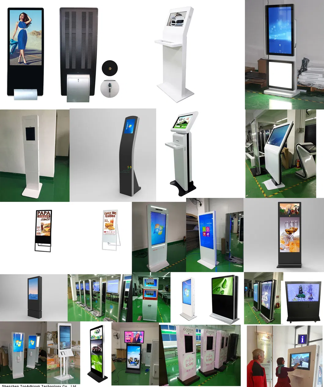 55 Inch Android Digital Signage Kiosk with 400CD/M² Brightness