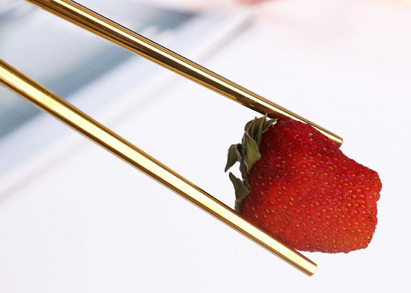 Japanese / Korean Stainless Steel Chopsticks ,High End Reusable Metal Chopsticks