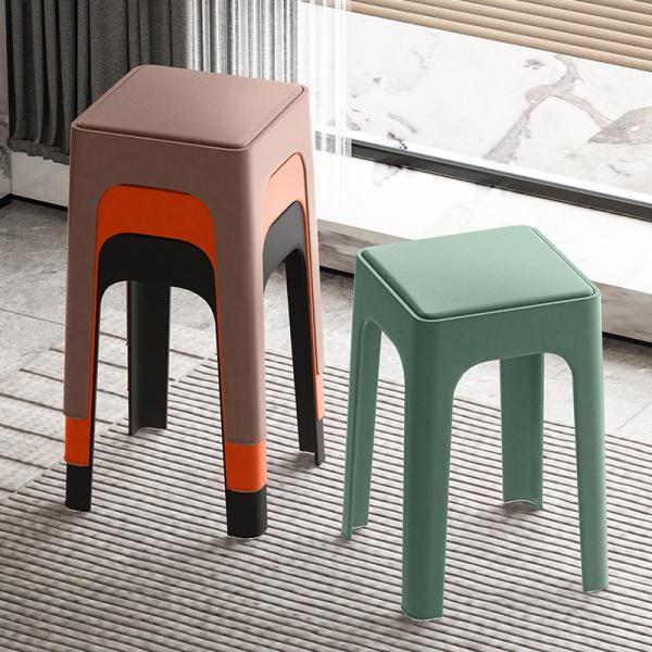 Plastic Simple Nesting Stools Portable Stackable Bar Stool Dining Seating Chair for Kitchen Colorful Classroom Office