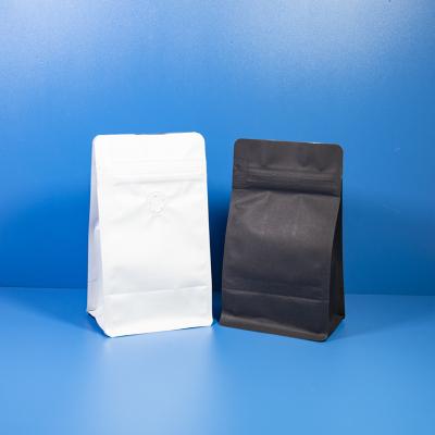 125g 180g 200g 250g 500g 1000g Custom Aluminum Foil Flat Bottom Coffee Bag With Air Valve